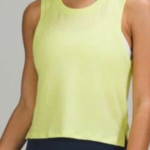 Lululemon Train to Be Tank Top Ripple Wave Electric Lemon 4
